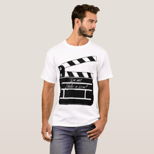 Camiseta "¡No Hagas Una Escena!" Pizarra De Cine