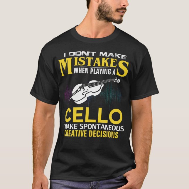 Camiseta No hago errores en la orquesta musical de Cello (Anverso)