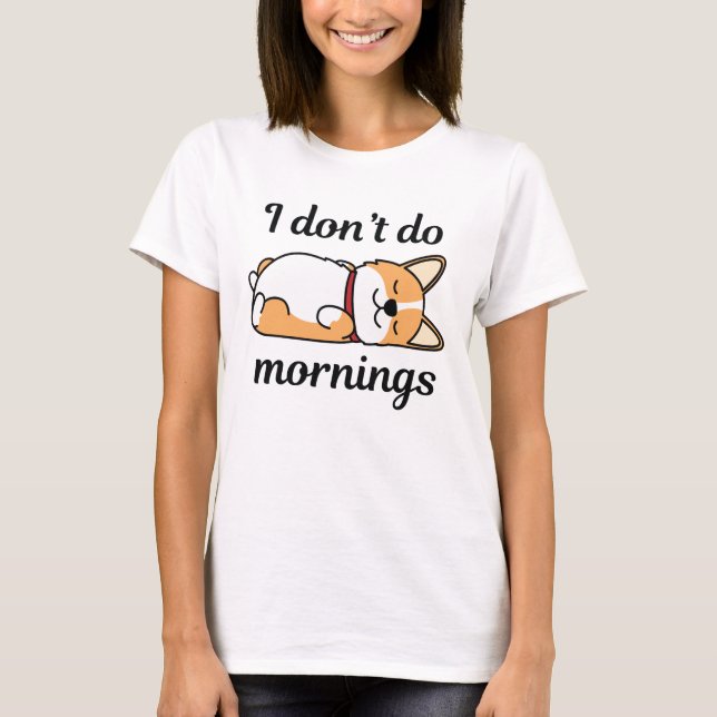 Camiseta No hago mañanas (Anverso)
