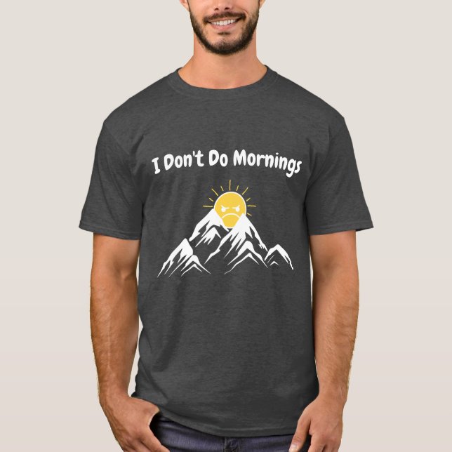 Camiseta No hago mañanas (Anverso)