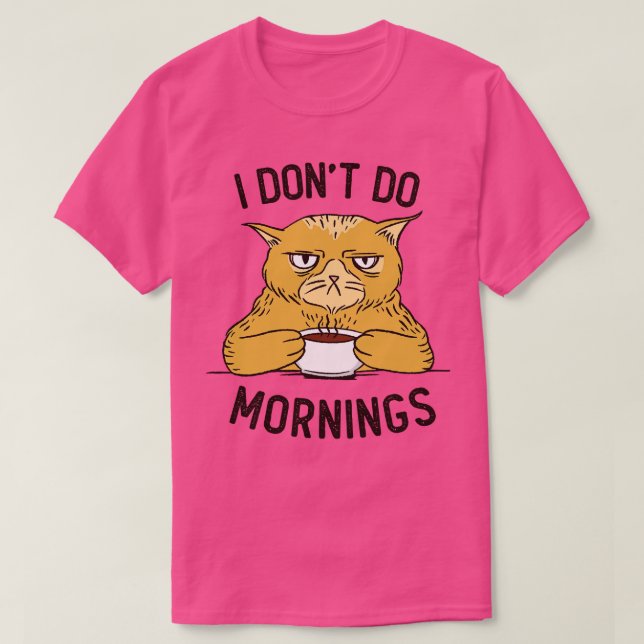Camiseta No hago mañanas (Diseño del anverso)
