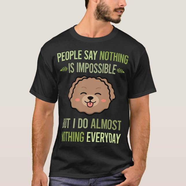 Camiseta No hago nada juguete poodle 06 (Anverso)