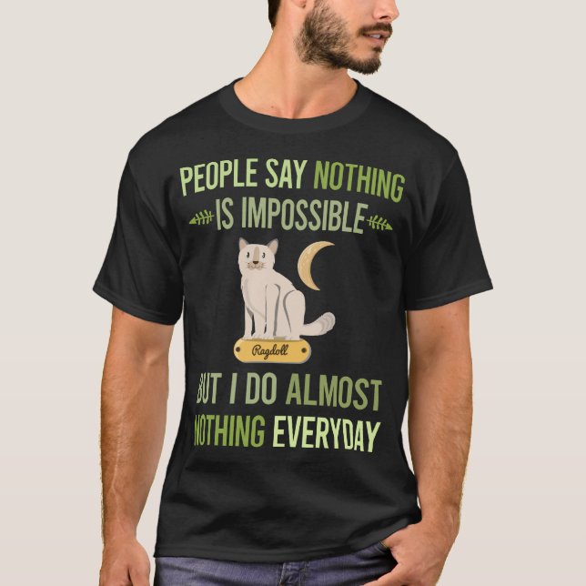 Camiseta No hago nada Ragdoll Cat 04 (Anverso)