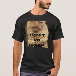 Camiseta No hago Naranja verde Grumpy Kitty