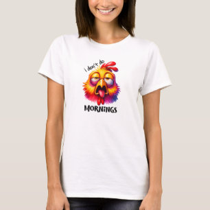 Camiseta No hago un gallo cansado por las mañanas