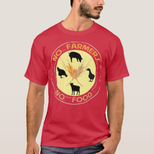 Camiseta No hay agricultores en la agricultura agroeconómic