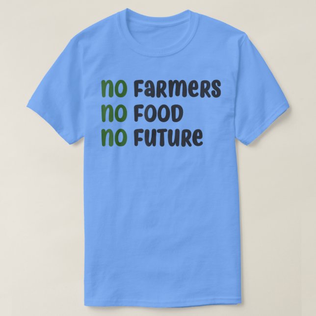 Camiseta No hay agricultores, no hay comida, ni futuro, par (Diseño del anverso)