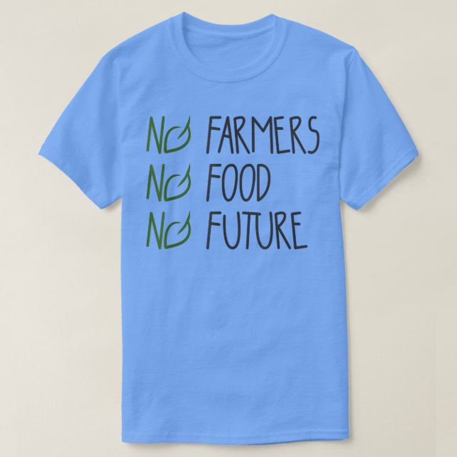 Camiseta No hay agricultores, no hay comida, ni futuro, par (Diseño del anverso)
