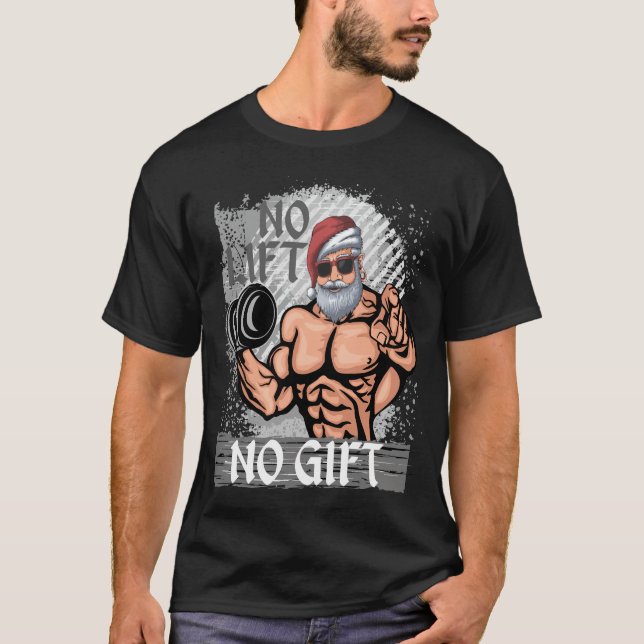 Camiseta No hay ascensor no hay regalo Papá Noel (Anverso)