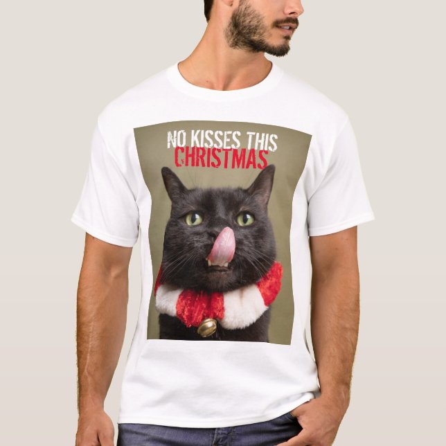 Camiseta No hay besos que este Navidad graciosa lengua de g (Anverso)