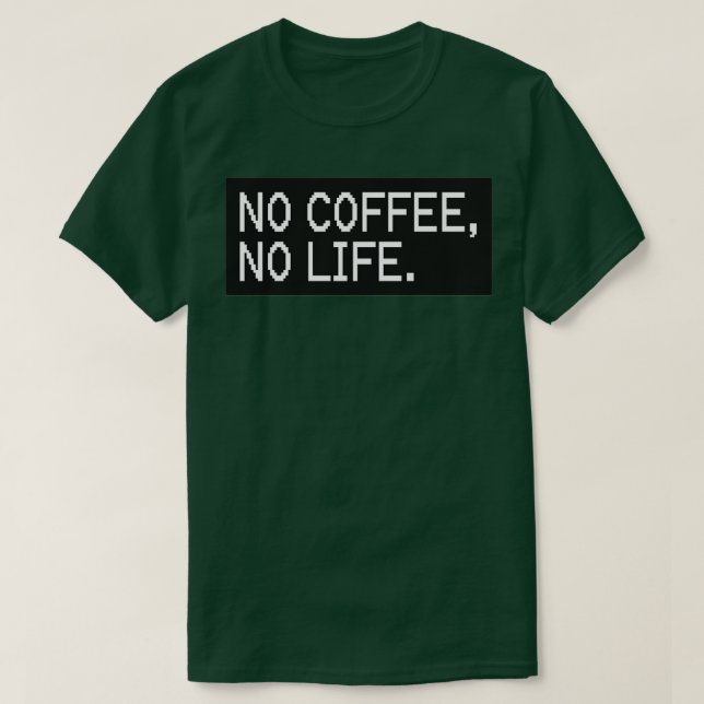 Camiseta No hay café ni vida (Diseño del anverso)