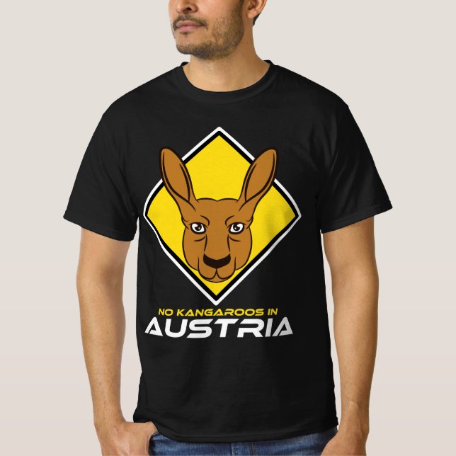 Camiseta No hay canguros en Austria -canguro animal (Anverso)