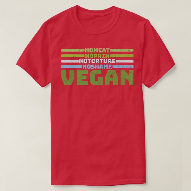 Camiseta No hay carne, no hay vergüenza, vegetariano vegeta (Diseño del anverso)