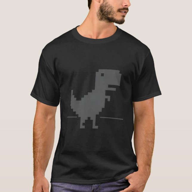 Camiseta No hay conexión a internet de Pixel Dinosaur No (Anverso)