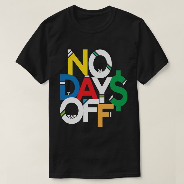 Camiseta No hay días libres de gimato motivador rojo/azul/v (Diseño del anverso)