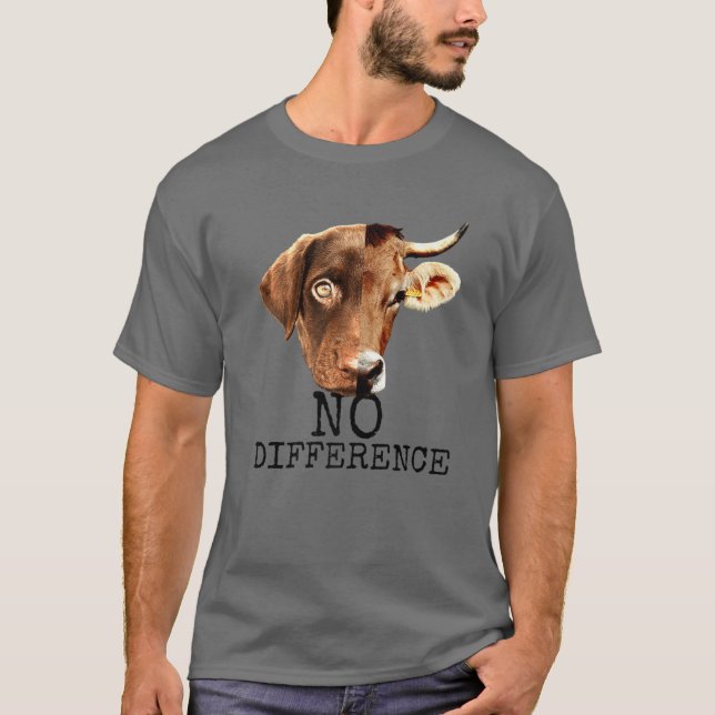 Camiseta No hay diferencia entre el amante de los animales  (Anverso)