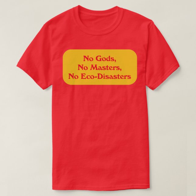 Camiseta No hay dioses ni másters (Diseño del anverso)