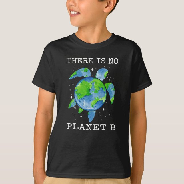 Camiseta No Hay Diseño De Tortuga Planeta B Regalos Del Día (Anverso)