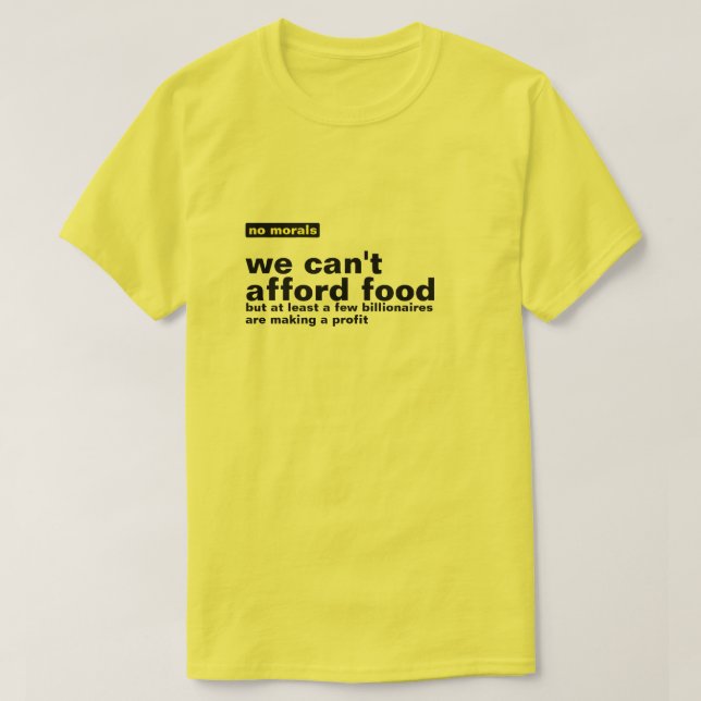 Camiseta No hay diseño moral de BILLIONAIRES (Diseño del anverso)