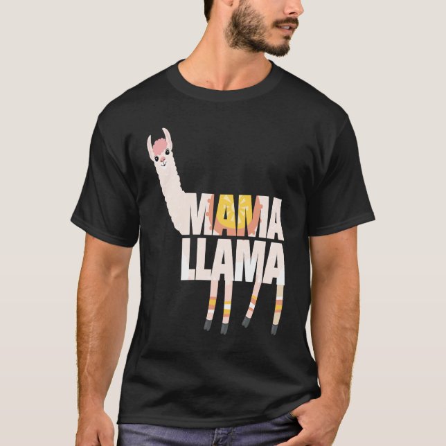 Camiseta No Hay Drama Llama A Mamá Llama Por Mamá Llama L (Anverso)