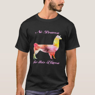 Camiseta No hay drama para esta llama Colorido Lindo