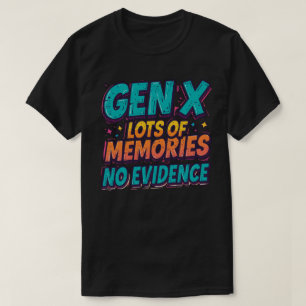 Camiseta No hay evidencia de diseño gráfico retro divertido