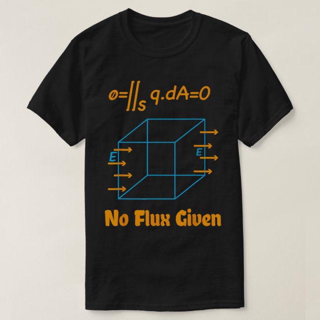Camiseta No hay flujo en la ciencia de la física matemática (Diseño del anverso)