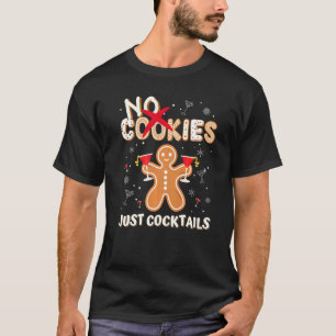 Camiseta No hay galletas, solo cócteles, hombre de pan de j