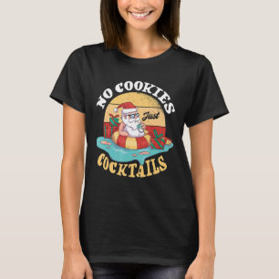 Camiseta No hay galletas, solo cócteles Santa Tropical Somm