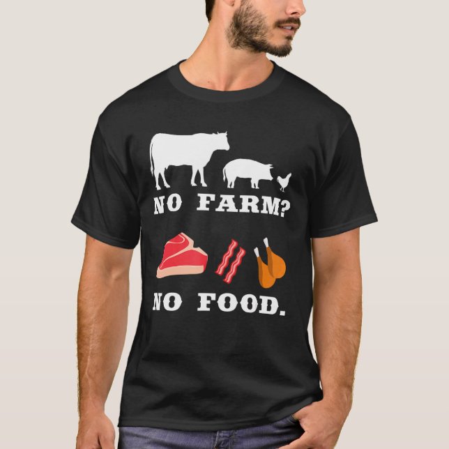 Camiseta No Hay Granja Ni Alimentos Para La Agricultura Y E (Anverso)