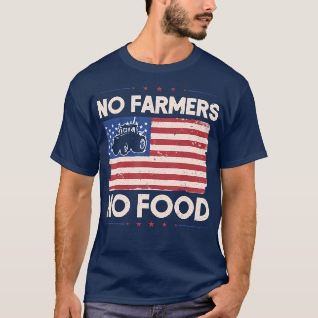 Camiseta No hay granjeros ni agricultura de agricultura ali (Anverso)