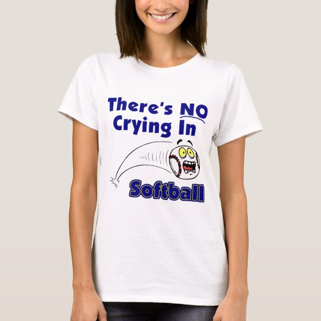 Camiseta No hay griterío en softball (Anverso)