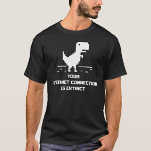 Camiseta No hay juego de dinosaurios en Internet