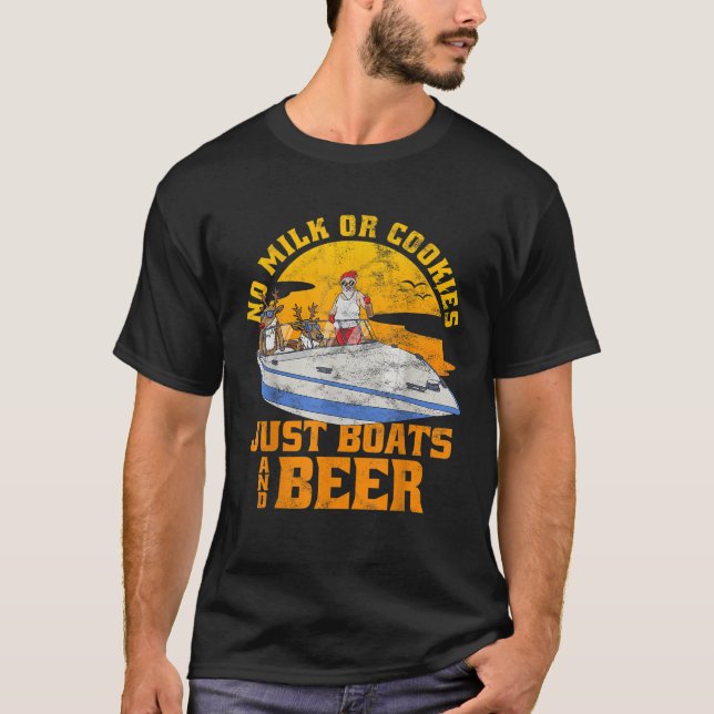 Camiseta No hay leche ni galletas, sólo barcos y Navidades  (Anverso)