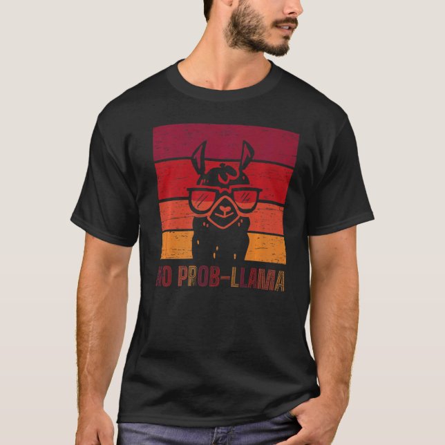 Camiseta No hay llama animal de la prob. (Anverso)
