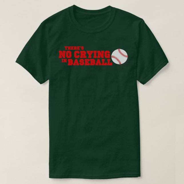 Camiseta No hay llanto en la versión roja del béisbol (Diseño del anverso)
