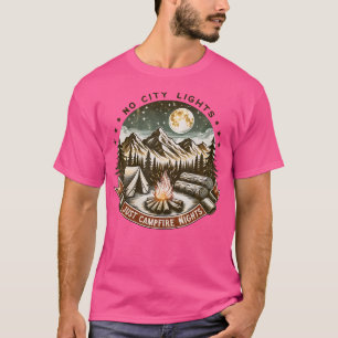 Camiseta No hay luces de la ciudad, solo el camping de las