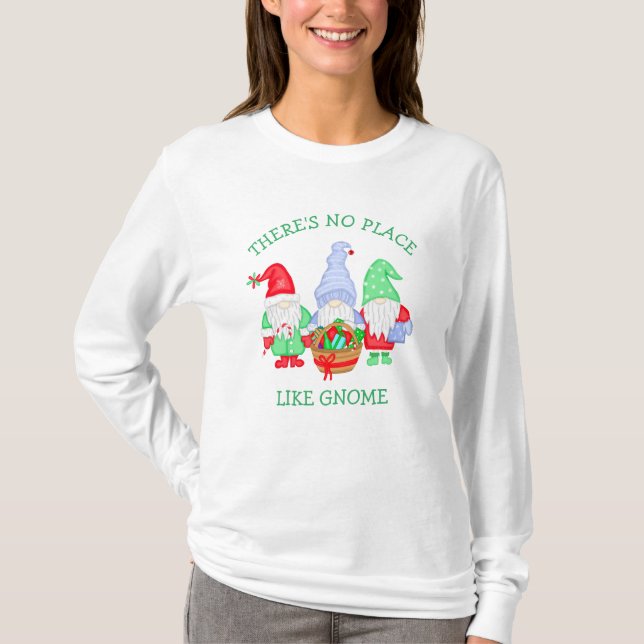 Camiseta No hay lugar como los Navidades Gnome (Anverso)