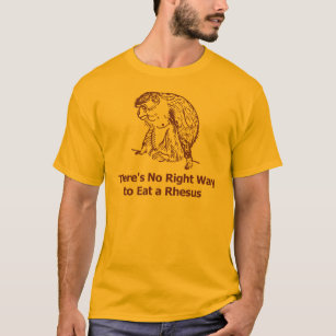 Camiseta No hay manera correcta de comer un macaco de la