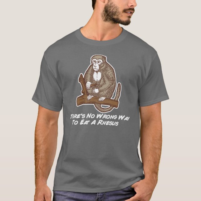 Camiseta No hay manera incorrecta de comer un macaco de la (Anverso)