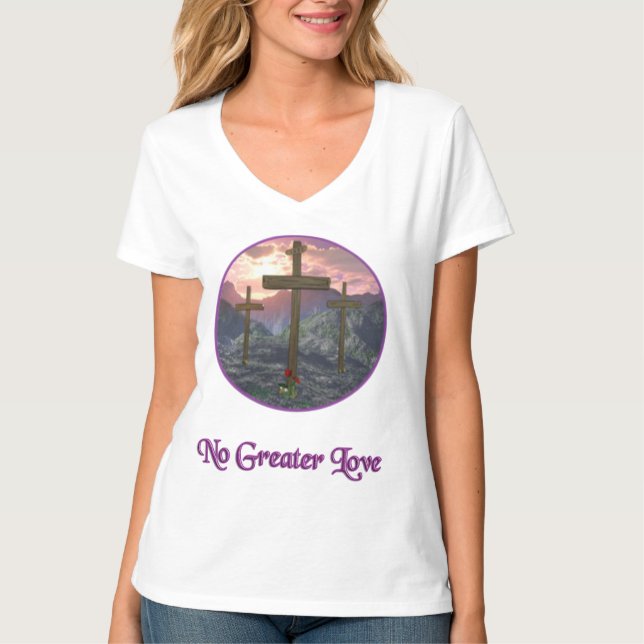 Camiseta No hay mayor amor John 3:16 (Anverso)