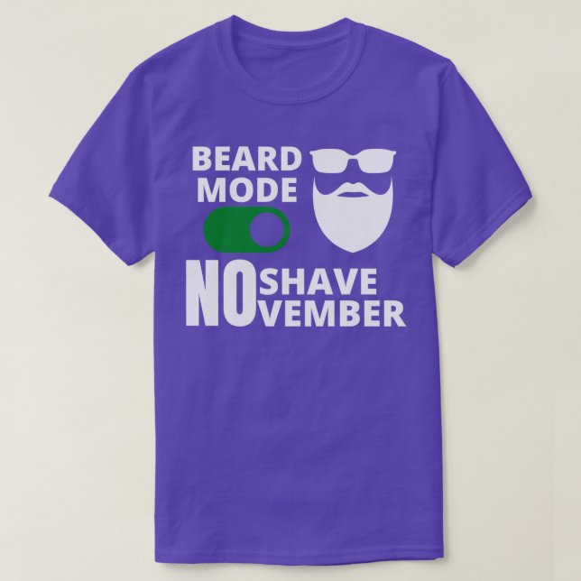 Camiseta No hay modo de barba Shave Noviembre en 2 (Diseño del anverso)