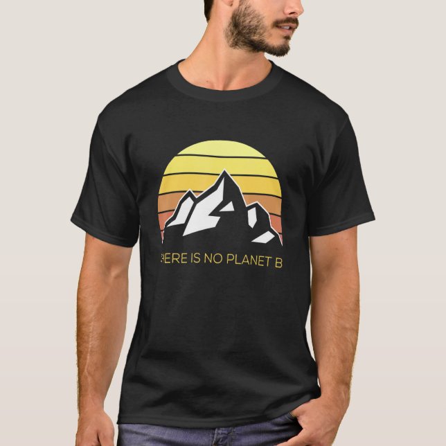 Camiseta No hay montura retro del Día del Clima B (Anverso)