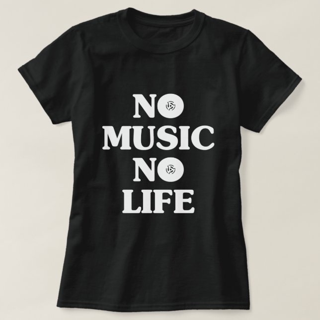 CAMISETA NO HAY MÚSICA NI VIDA (Diseño del anverso)