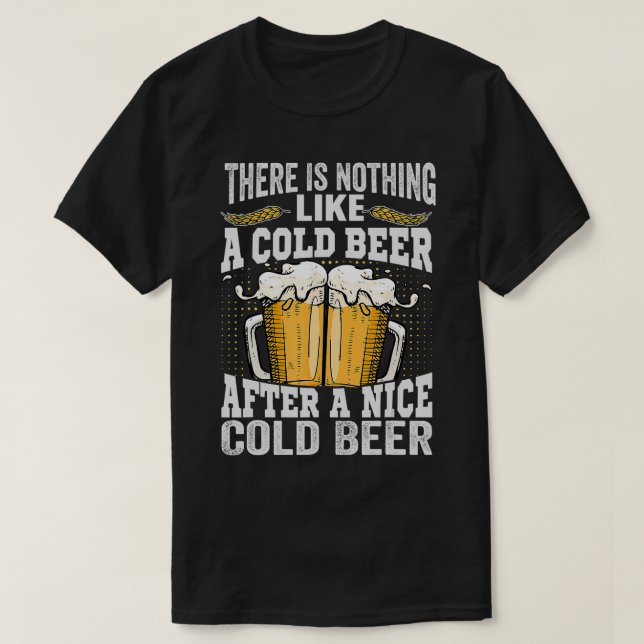 Camiseta No Hay Nada Como Una Cerveza Fría Después De Un Bu (Diseño del anverso)