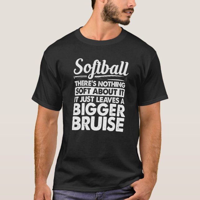 Camiseta No Hay Nada De Suave En El Sof Del Softball (Anverso)