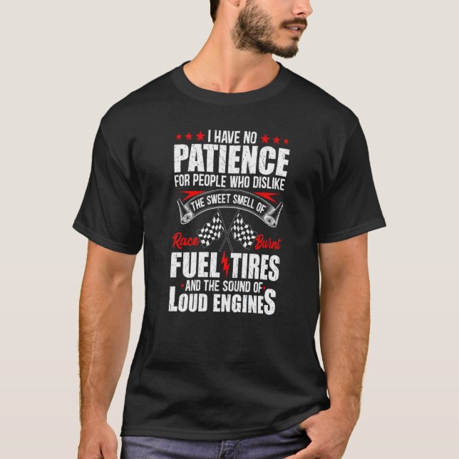 Camiseta No hay neumáticos quemados de Carreras de arrastre (Anverso)