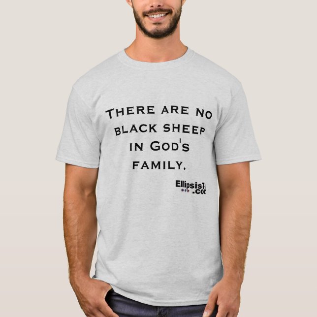 Camiseta No hay ovejas negras en la familia de dios (Anverso)