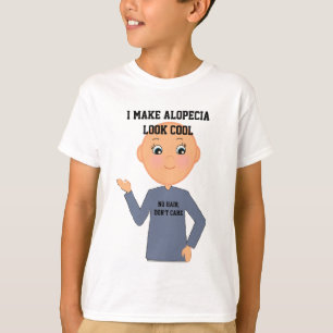 Camiseta "No hay pelo, no te importa" pequeño niño con al
