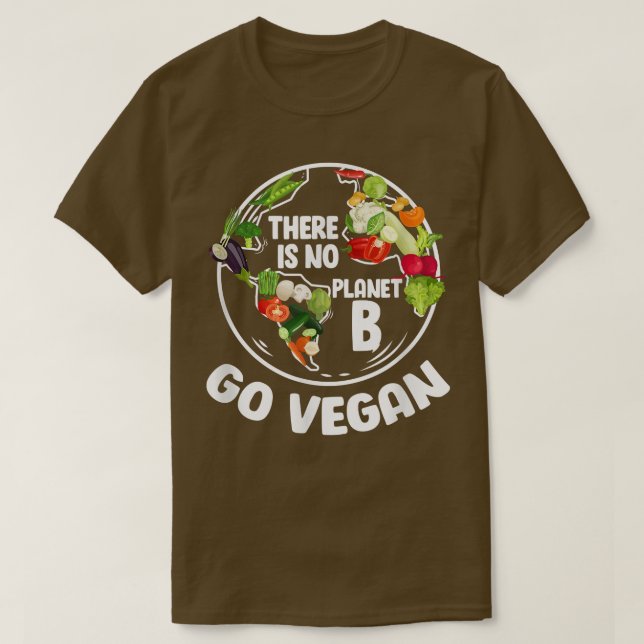 Camiseta No Hay Planeta B Ir Vegetariano Vegetario (Diseño del anverso)